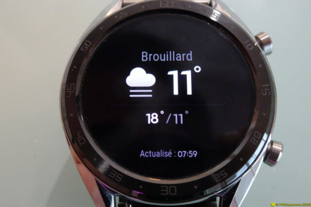 Météo sur ma montre connectée