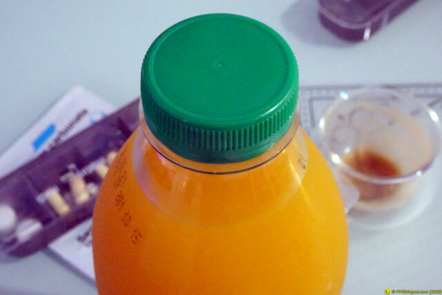 Bouteille jus d'orange "bio"