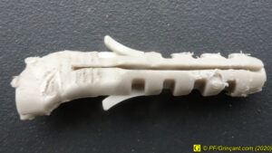 Cheville fournie foirée