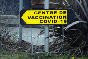 Panneau « Centre de vaccination Covid-19 »