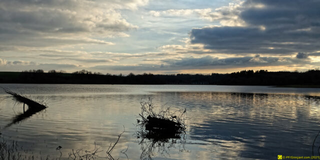 Lac avec frayères à poissons
