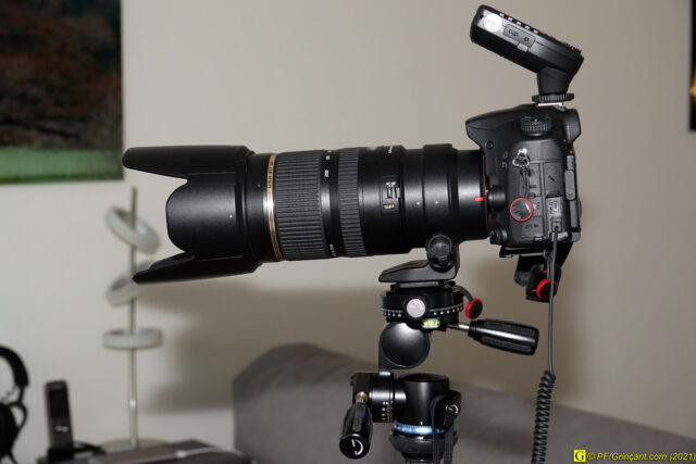 Nouvelle tête/rotule en situation, avec matériel photographique