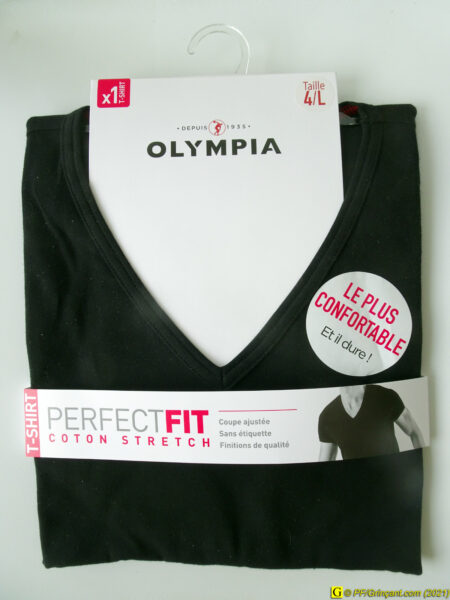 T-shirt Olympia-“Perfect fit” — Recto