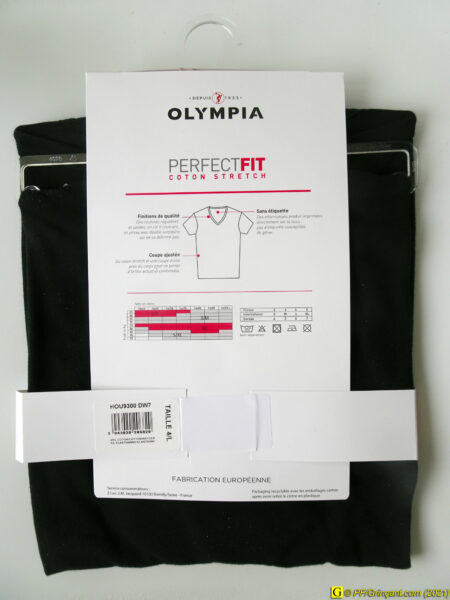 T-shirt Olympia-“Perfect fit” — Verso