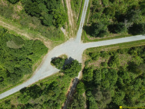 Prise d'altitude du drone : 80 m