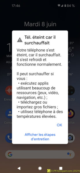 Capture d'écran de mon smartphone Google Pixel 4a 5G (2)