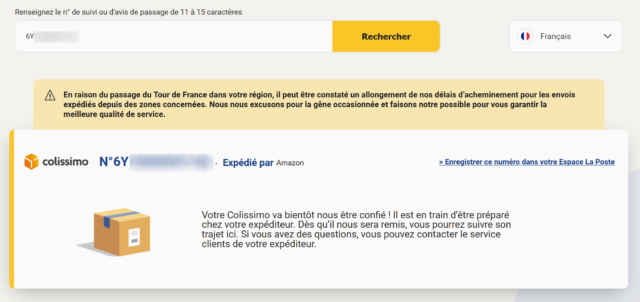 Suivi Colissimo : Colis Amazon connu, mais toujours pas remis à La Poste