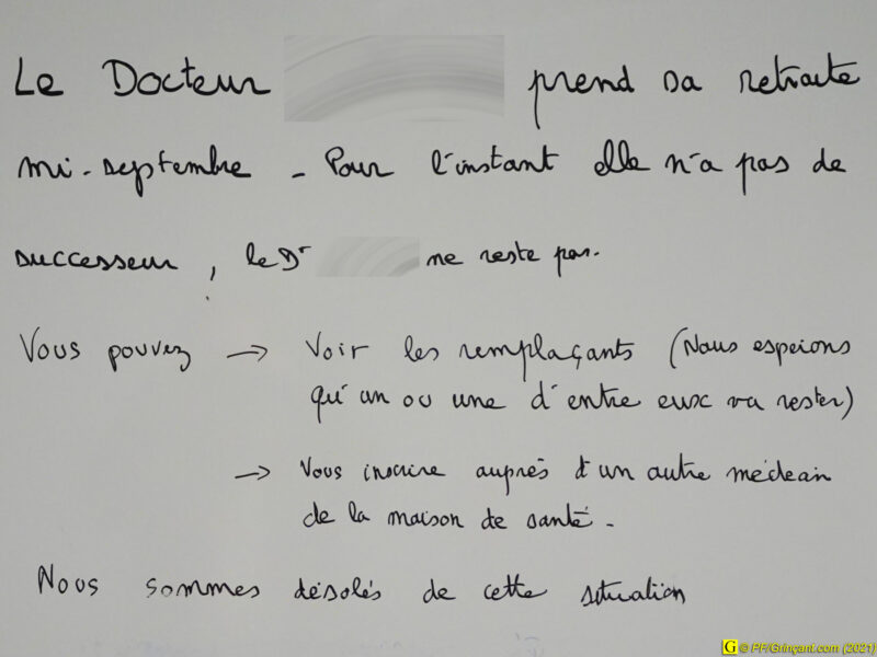 Les médecins s'en vont !