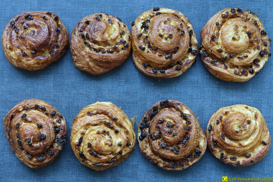 8 pains aux raisins