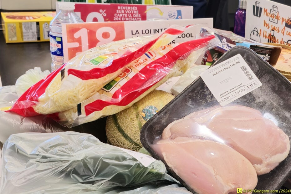 Courses à Super U, jour de remise "Carte U"