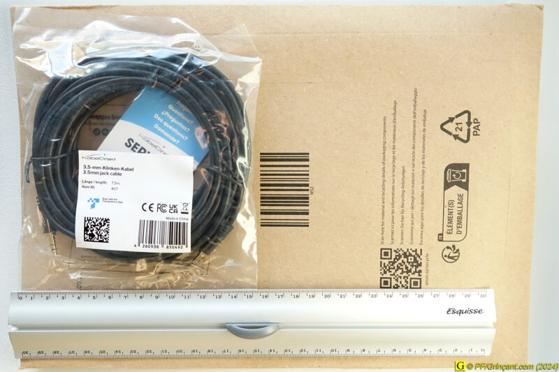 Enveloppe Amazon A2 pour câble jack M/M 3,5 mm de 7,5 mètres Enveloppe Amazon A2 pour câble jack M/M 3,5 mm de 7,5 mètres