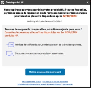 HP : Obsolescence provoquée