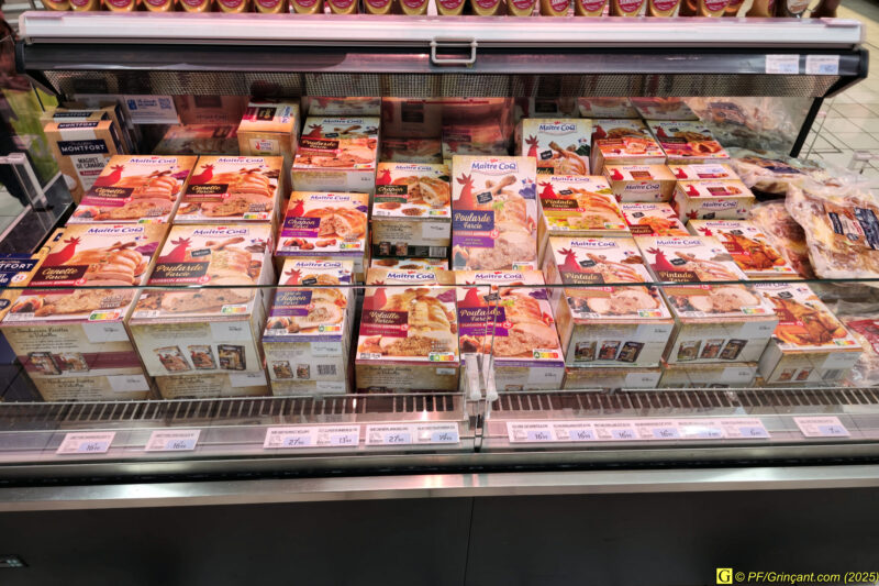 Super U, frigo produits festifs Maitre Coq (invendus) - 04/01/2025-8h50