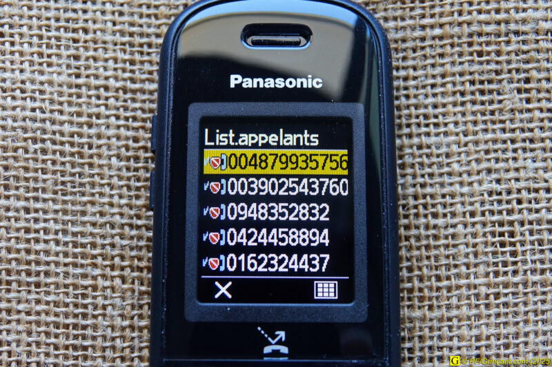 DECT Panasonic : quelques numéros bloqués DECT Panasonic : quelques numéros bloqués