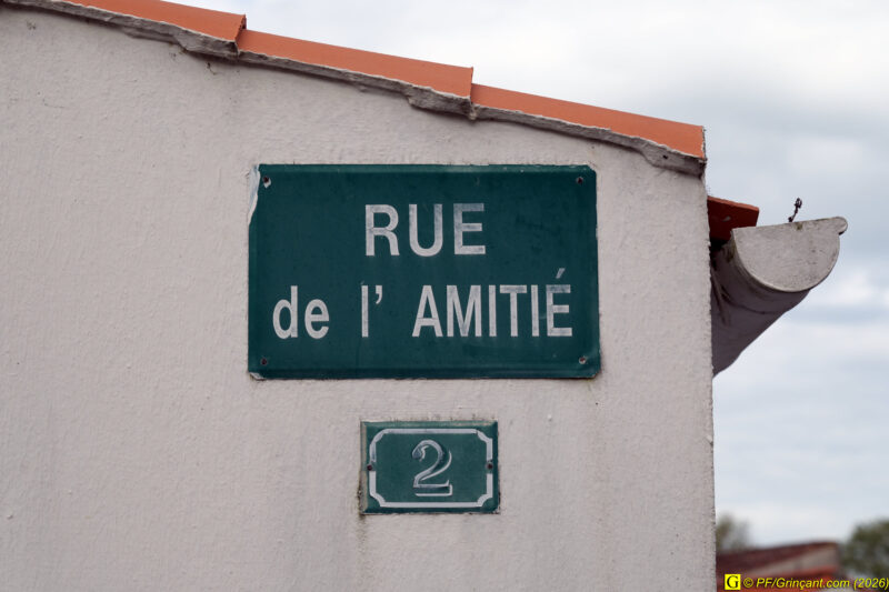 Panneau "RUE de l'AMITIÉ"